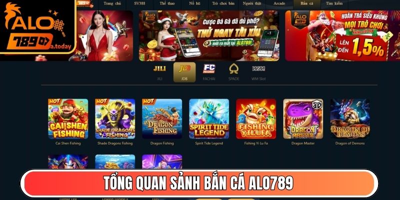 Tổng quan sảnh Bắn Cá Alo789