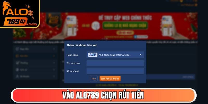 Vào Alo789 chọn rút tiền